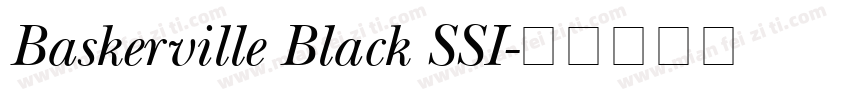 Baskerville Black SSI字体转换